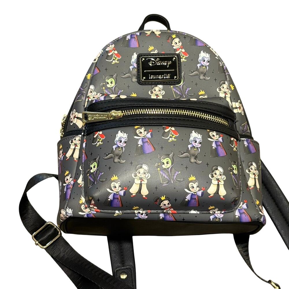 Disney Loungefly Chibi Villains Mini Backpack Queen Ursula Maleficent Cruella